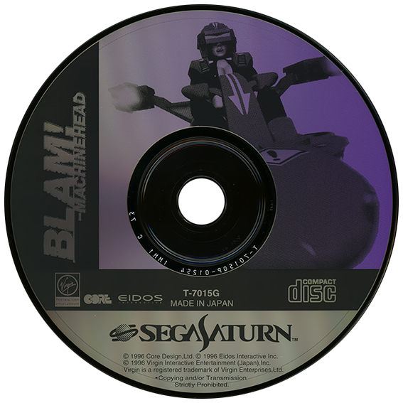 Blam Machinehead box art for Sega Saturn